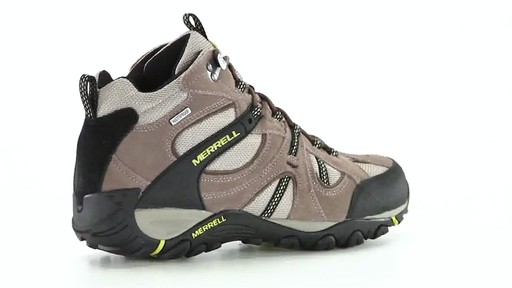 Merrell Men's Yokota Trail Mid Waterproof Hiking Shoes 360 View - image 9 from the video