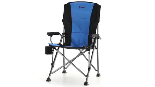 Guide Gear Oversized Champion Hard Arm Camp Chair Blue 360 View - image 2 from the video