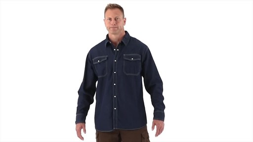 Guide Gear Men's Long Sleeve Denim Shirt 360 View - image 10 from the video