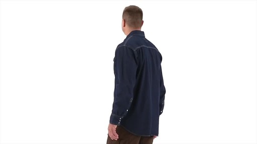 Guide Gear Men's Long Sleeve Denim Shirt 360 View - image 7 from the video
