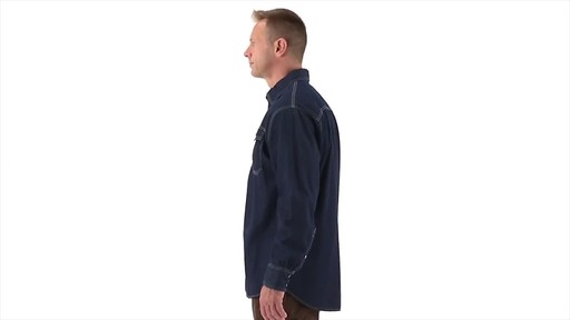Guide Gear Men's Long Sleeve Denim Shirt 360 View - image 8 from the video