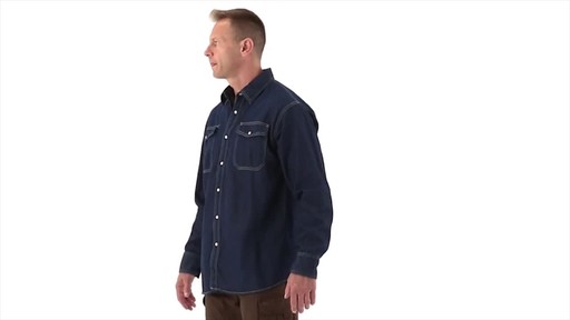 Guide Gear Men's Long Sleeve Denim Shirt 360 View - image 9 from the video