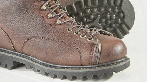 Guide Gear Men's Leather Hunting Boots 400 Gram Thinsulate Waterproof - image 10 from the video