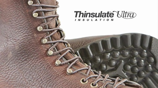Guide Gear Men's Leather Hunting Boots 400 Gram Thinsulate Waterproof - image 5 from the video