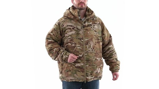 Military PrimaLoft Men's Hooded MultiCam Camo Jacket 360 View - image 1 from the video