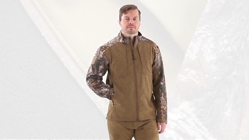 5.11 Tactical Men's Realtree Colorblock Sierra Softshell Jacket 360 View - image 7 from the video