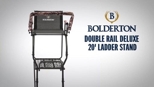 Bolderton Double Rail Deluxe 20' Ladder Tree Stand - image 1 from the video