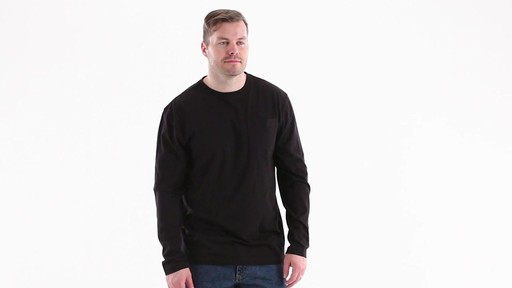 Guide Gear Men's Stain Kicker Long Sleeve Pocket T Shirt With Teflon 360 View - image 1 from the video