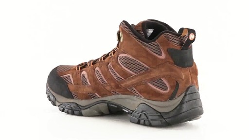 Merrell Men's Moab 2 Waterproof Mid Hiking Boots 360 View - image 6 from the video