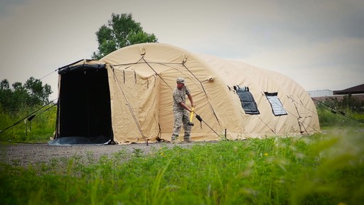 US Military Issue AirBeam Shelter 32' x 20' New - image 7 from the video