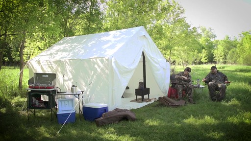 Guide Gear Canvas Wall Tent 10' x 12' - image 10 from the video