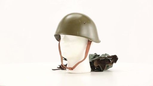 Bulgarian Military Surplus M72 Steel Pot Helmet with Cover Used - image 5 from the video
