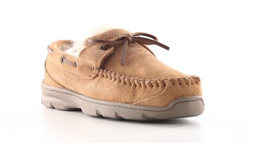 Guide Gear Men's Genuine Shearling-Lined Slippers 360 View - image 5 from the video