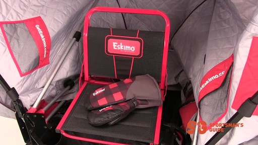 Eskimo WIDE 1 Inferno Flip-style 1-Person Ice Fishing Shelter - image 8 from the video