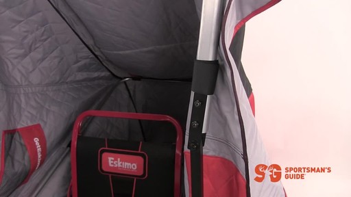 Eskimo WIDE 1 Inferno Flip-style 1-Person Ice Fishing Shelter - image 9 from the video