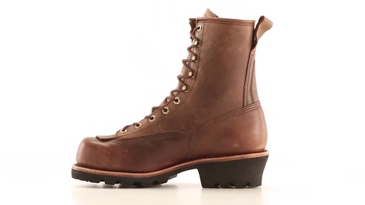 Chippewa Men's Paladin Bay Apache Lace-to-Toe Waterproof Steel Toe Logger Boots - image 10 from the video
