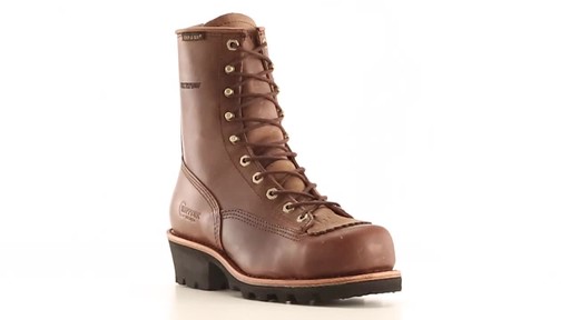 Chippewa Men's Paladin Bay Apache Lace-to-Toe Waterproof Steel Toe Logger Boots - image 3 from the video