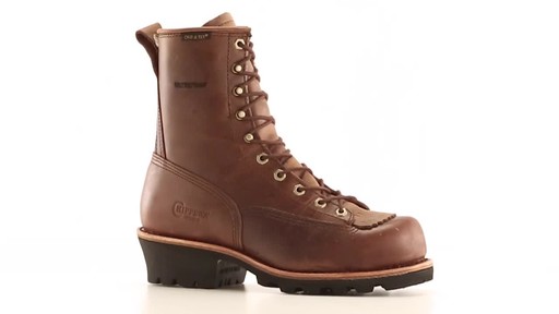 Chippewa Men's Paladin Bay Apache Lace-to-Toe Waterproof Steel Toe Logger Boots - image 4 from the video
