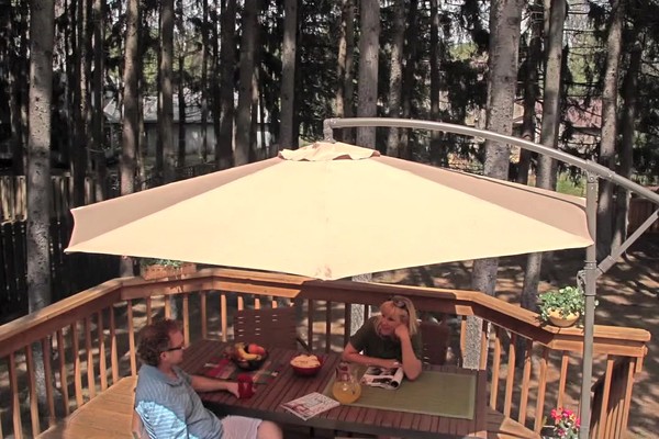  CASTLECREEK™ 10' Cantilever Patio Umbrella - image 4 from the video