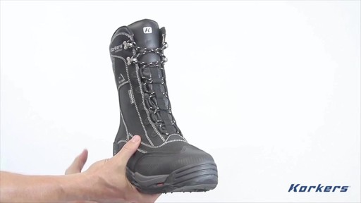 Korkers TundraJack 1200 gram Thinsulate Ultra Insulation Winter Boots Waterproof Adaptable Traction Black - image 3 from the video