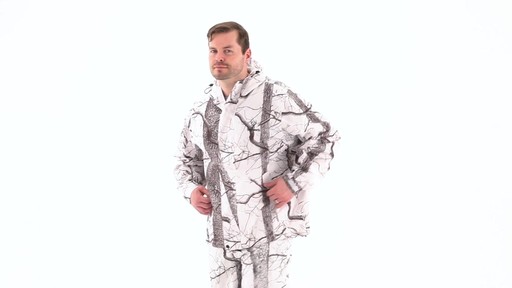 Huntworth Men's Snow Camo Hooded Jacket 360 View - image 6 from the video