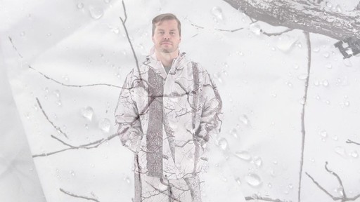 Huntworth Men's Snow Camo Hooded Jacket 360 View - image 8 from the video