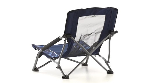 Guide Gear Oversized Beach Chair 300-lb. Capacity Mossy Oak Elements Agua - image 10 from the video