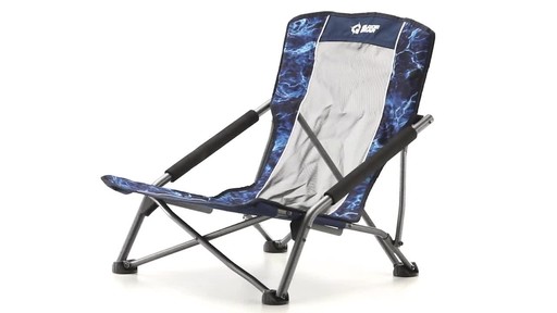 Guide Gear Oversized Beach Chair 300-lb. Capacity Mossy Oak Elements Agua - image 2 from the video
