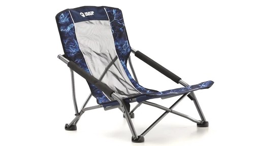 Guide Gear Oversized Beach Chair 300-lb. Capacity Mossy Oak Elements Agua - image 5 from the video