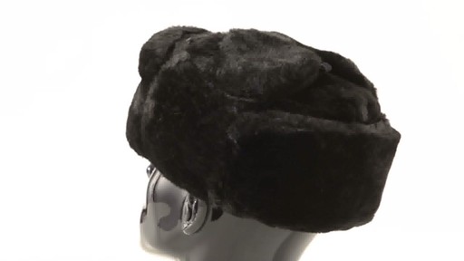 New Fur Ushanka Hat with Badge 360 View - image 6 from the video