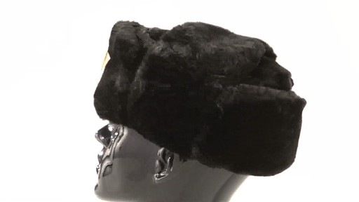 New Fur Ushanka Hat with Badge 360 View - image 7 from the video
