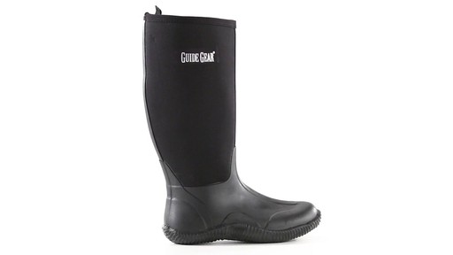 Guide Gear Men's High Bogger Waterproof Rubber Boots 360 View - image 1 from the video