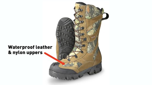 Guide Gear Giant Timber II Men's 1400 Gram Insulated Hunting Boots Waterproof Mossy Oak - image 3 from the video