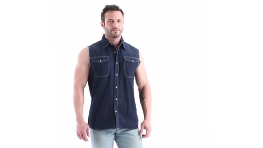 Guide Gear Men's Sleeveless Denim Shirt 360 View - image 1 from the video