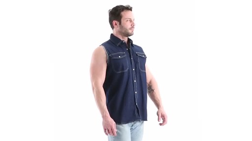 Guide Gear Men's Sleeveless Denim Shirt 360 View - image 2 from the video