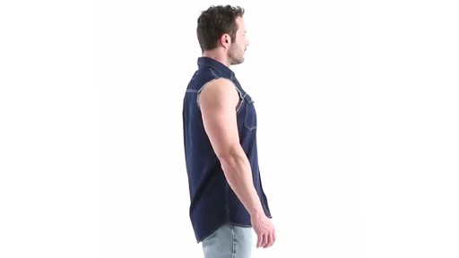 Guide Gear Men's Sleeveless Denim Shirt 360 View - image 3 from the video