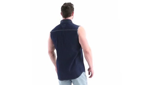 Guide Gear Men's Sleeveless Denim Shirt 360 View - image 4 from the video