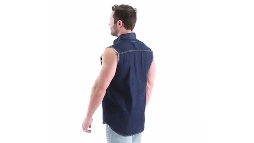 Guide Gear Men's Sleeveless Denim Shirt 360 View - image 7 from the video