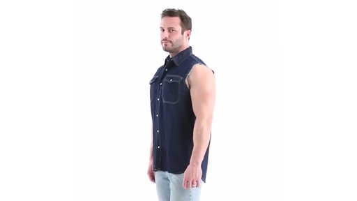 Guide Gear Men's Sleeveless Denim Shirt 360 View - image 8 from the video