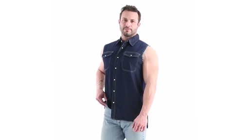 Guide Gear Men's Sleeveless Denim Shirt 360 View - image 9 from the video