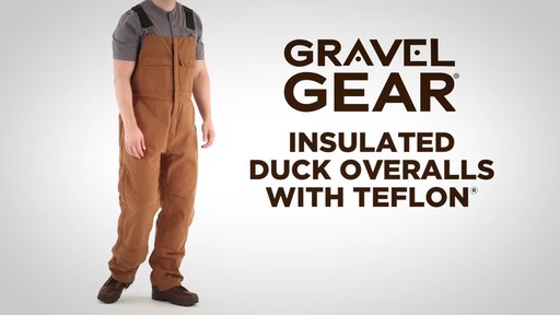 Gravel Gear Men's Insulated Duck Overalls with Teflon - image 1 from the video