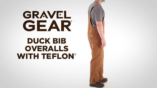 Gravel Gear Men's Duck Bib Overalls With Teflon - image 1 from the video