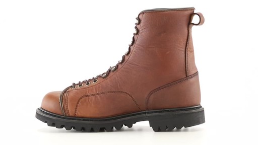 Guide Gear Men's Leather Lace-To-Toe Hunting Boots Waterproof 360 View - image 10 from the video
