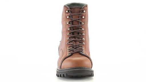 Guide Gear Men's Leather Lace-To-Toe Hunting Boots Waterproof 360 View - image 2 from the video