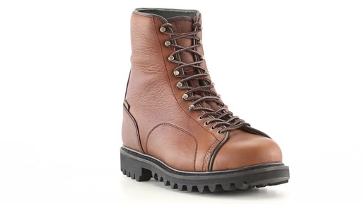 Guide Gear Men's Leather Lace-To-Toe Hunting Boots Waterproof 360 View - image 3 from the video