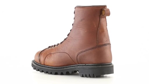 Guide Gear Men's Leather Lace-To-Toe Hunting Boots Waterproof 360 View - image 9 from the video