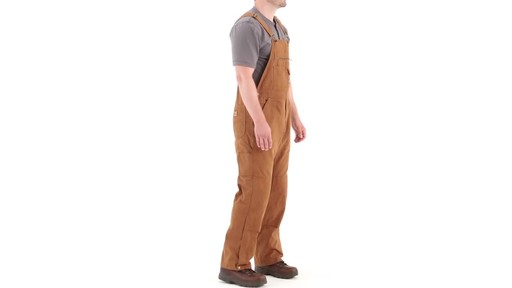 Gravel Gear Men's Duck Bib Overalls With Teflon 360 View - image 2 from the video