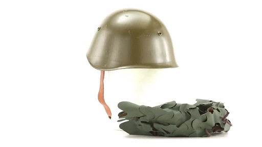 Bulgarian Military Surplus M72 Steel Pot Helmet with Cover Used - image 4 from the video