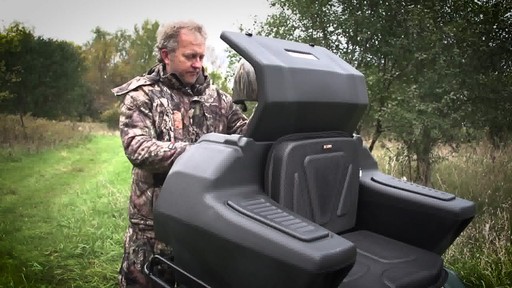 Kolpin ATV Rear Lounger with Lockable Helmet Storage Box - image 3 from the video