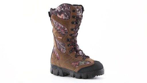 Guide Gear Giant Timber II Men's 1400 Gram Insulated Waterproof Hunting Boots Mossy Oak 360 View - image 1 from the video